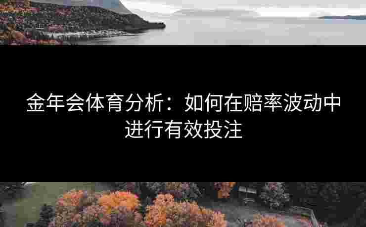 金年会体育分析：如何在赔率波动中进行有效投注
