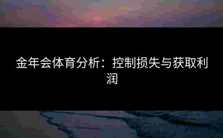 金年会体育分析：控制损失与获取利润
