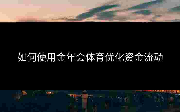 如何使用金年会体育优化资金流动
